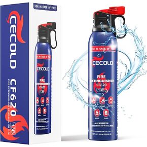 Fire Extinguisher for Home,Mini 5-in-1 Fire Spray With Mount,Water-Based Fire Extinguishers,Can Prevent Re-lgnition,Portable & Easy to Use,Suitable for Car,Boat,Kitchen,Garage-(620ml) (1)