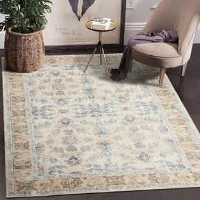 Area Rug 5×7, Large Vintage Boho Rug,Ultra-Soft Low Pile, Washable, Non Slip,Stain Resistant, Carpet for Living Room Bedrooms Playroom Office Kitchen,Tan/Coffee