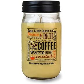 Swan Creek 100% American Soybean 24 Oz. Jar Candle - Cinnamon Hazelnut Latte