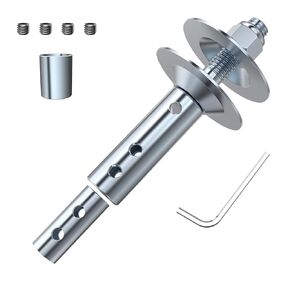 Neeki Bench Grinder Motor Shaft Extension for Polishing, 1/2" and 5/8" Motor Threaded Shaft Adapter, Fits 1/2" and 5/8" Center Hole Cloth Polishing Wheels and Airway Polishing Wheels