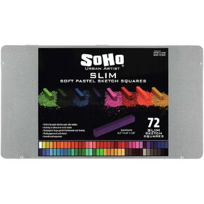 مربعات رسم باستيل ناعمة للفنانين الحضريين من SoHo لدراسات الباستيل الاحترافية، والتصميم، ورسم الهواء الطلق، والأعمال الفنية الباستيل - [مجموعة من 48 - ألوان متنوعة]