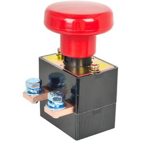 Emergency Stop Switch ED250B-1 ZJK-250 Compatible with Albright Electric Stacker Forklift Pallet Car Truck Motorcar Red Mushroom Head Push Button 96V 250A