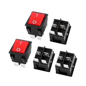 uxcell Red Illuminated Light On/Off DPST Boat Rocker Switch 22A/250V 20A/125V AC 5pcs