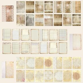 120 Pcs Vintage Papers for Scrapbooking, Junk Journal Paper Scrapbooking Supplies, Retro Decoupage Paper for Journaling Aged Paper for Diary Bullet Journals Art Journal Gift Wrap (Food Recipes)