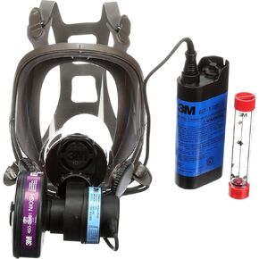 3M Powerflow Powered Air Purifying Respirator Kit 6800PF, Face-Mounted, Medium, Protection Against Dust, Mist, Fumes, Lead, Mold, Asbestos, Radionuclides, Radon Daughters