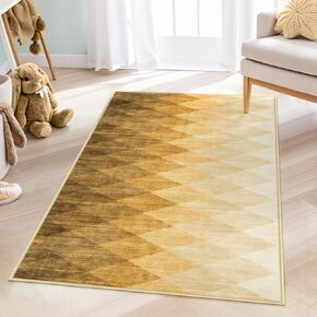 Lahome 8x10 Boys Room Rug, Washable Checkered Rug for Nursery, Stain Resistant Ombre Classroom Rug, Soft Kids Rugs for Bedroom Girls Boys with Non Slip Backing (8'x10', Turquoise/Multi)