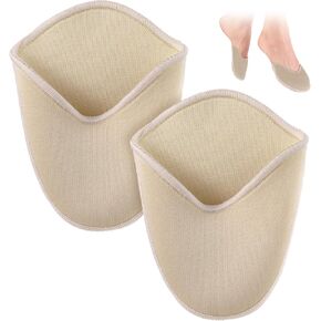 Giantree Ballet Dance Toe Pouches Pads, Ballet Dance Toe Pads for Pointe Shoes Knitted Fabric Half Socks Toe Protectors Ballet Pointe Shoes High Heels Toe Pads for Women and Girls(Short 3.54x3.14in)
