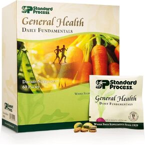 Standard Process General Health Daily Fundamentals - Maintain Optimal Health with Vitamin D, Zinc, Vitamin C, Iron, Vitamin B12, Vitamin A, Iodine, Copper, Vitamin B6, DHA, EPA - 60 Pack