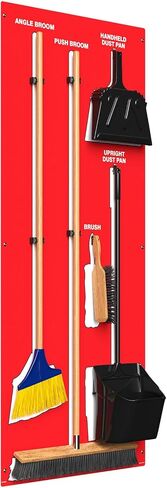 Accuform Clean & Sweep Store-Board with Tools, Max-Duty Aluminum Material, Red Board, White Shadows in Saudi Arabia