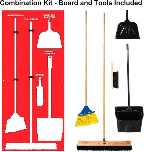 Accuform Clean & Sweep Store-Board with Tools, Max-Duty Aluminum Material, Red Board, White Shadows in Saudi Arabia