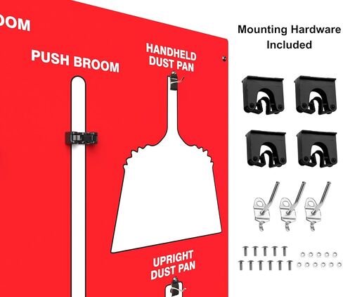 Accuform Clean & Sweep Store-Board with Tools, Max-Duty Aluminum Material, Red Board, White Shadows in Saudi Arabia