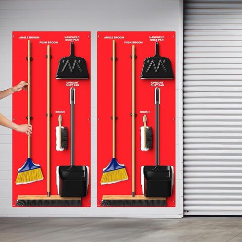Accuform Clean & Sweep Store-Board with Tools, Max-Duty Aluminum Material, Red Board, White Shadows in Saudi Arabia