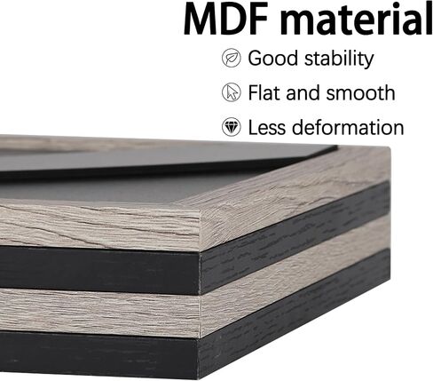 8X10in Photo Frames Set of 7,Display Pictures 5x7in with Mat or 8x10in Without Mat,Picture Frame with Brown Wood Grain for Wall Mounting or Table Top Display in Saudi Arabia