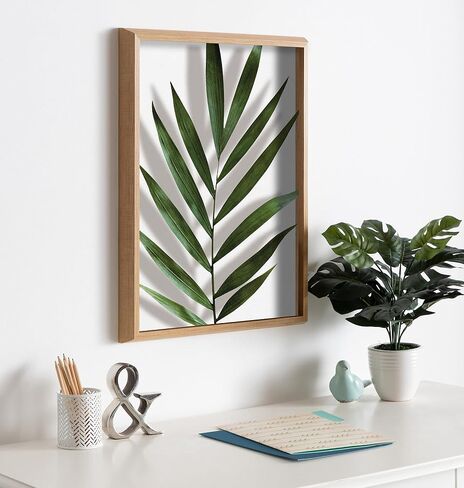 Kate and Laurel Blake Botanical 5F Framed Printed Glass Wall Art by Amy Peterson Art Studio, 18x24 Natural, Modern Wall Decor Inspired by Nature in Saudi Arabia
