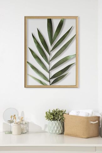 Kate and Laurel Blake Botanical 5F Framed Printed Glass Wall Art by Amy Peterson Art Studio, 18x24 Natural, Modern Wall Decor Inspired by Nature in Saudi Arabia