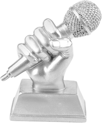 Microphone Trophy Gold Trophy Mic Trophy for Singing Speech Competition in Saudi Arabia