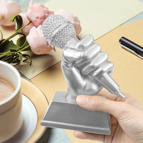 Microphone Trophy Gold Trophy Mic Trophy for Singing Speech Competition in Saudi Arabia