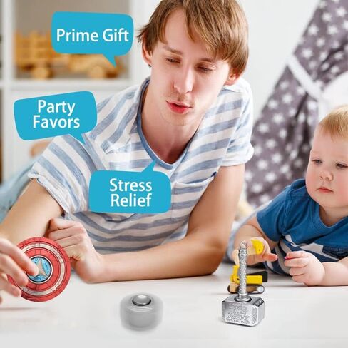 Transformable Fidget Spinner, Metal Hand Hammer Fidgit Toy for Kids Adults, Cool Shield Chain Fingertip Gyro Stress Relief Cube for Office, Stocking Stuffer Gifts for Christmas New Year 2 Pack in Kuwait