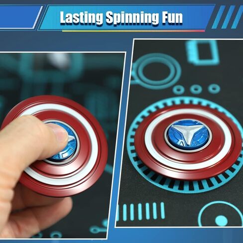 Transformable Fidget Spinner, Metal Hand Hammer Fidgit Toy for Kids Adults, Cool Shield Chain Fingertip Gyro Stress Relief Cube for Office, Stocking Stuffer Gifts for Christmas New Year 2 Pack in Kuwait
