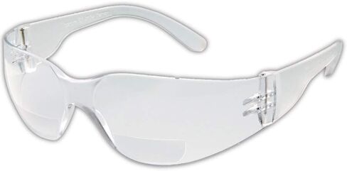 Gateway Safety 46MM20 StarLite MAG Safety Glasses, 2.0 Diopter Magnification, Clear In/Out Mirror Lens, Clear Temple, 5.6 x 1.7 inch in Kuwait