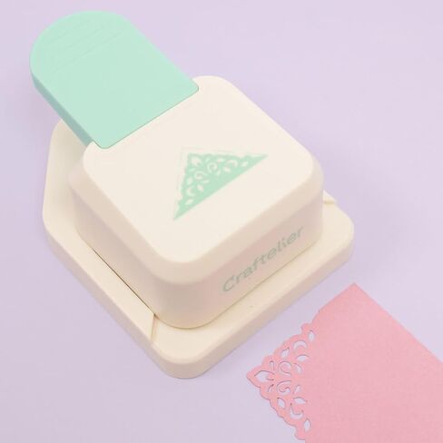 Craftelier - 3 in 1 Tag Corner Punch with Snap Lever for 3 Sizes of Curves on Paper, Cardstock and Photo Paper | Specially for Scrapbooking and Crafting | Curve Sizes: 4 mm, 7 mm and 10 mm in Saudi Arabia