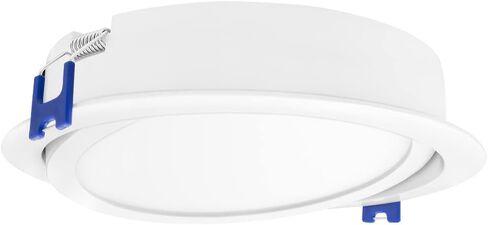 Maxxima 6 in. 5 CCT Ultra-Thin Recessed LED Gimbal Downlight - 1,000 Lumens, Color Selectable 2700K-5000K (2700K/3000K/3500K/4000K/5000K), Dimmable, Canless, Slim IC Rated, Junction Box Included in Saudi Arabia