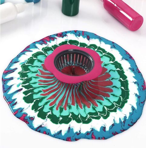 Allazone 37 PCS Acrylic Pouring Art Supplies Kit Acrylic Pouring Strainers Set, 7 PCS Plastic Silicone Paint Pouring Strainers Painting Tools Kits with Paintbrush for DIY Paint in Kuwait