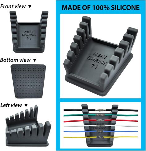 Upgraded Silicone Soldering Stand, Helping Hands Soldering Station, Soldering Wire Holder with 6 Slots - Third Hand Soldering Iron Stand for 32AWG to 12AWG Wires(Only Stand), Dark Grey, 1 Pcs in Saudi Arabia