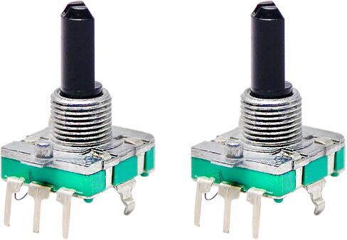 Fielect 360 Degree Rotary Encoder Code Switch Digital Potentiometer EC11 7 Pins 15mm Shaft Height 2Pcs in Saudi Arabia