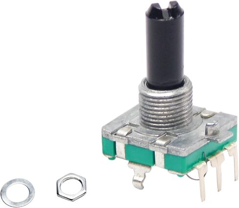 Fielect 360 Degree Rotary Encoder Code Switch Digital Potentiometer EC11 7 Pins 15mm Shaft Height 2Pcs in Saudi Arabia