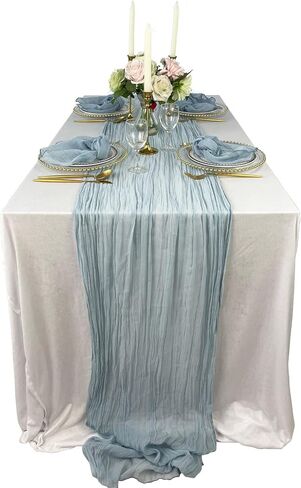 EHLDekol Cheesecloth Gauze Table Runner,Wedding Decor Arch Draping,Gauze Event Centerpiece Runner, Bridal Shower Runner(Terracotta,14ft) in Saudi Arabia
