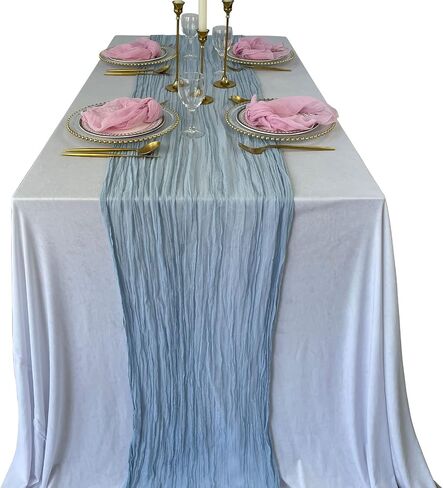 EHLDekol Cheesecloth Gauze Table Runner,Wedding Decor Arch Draping,Gauze Event Centerpiece Runner, Bridal Shower Runner(Terracotta,14ft) in Saudi Arabia