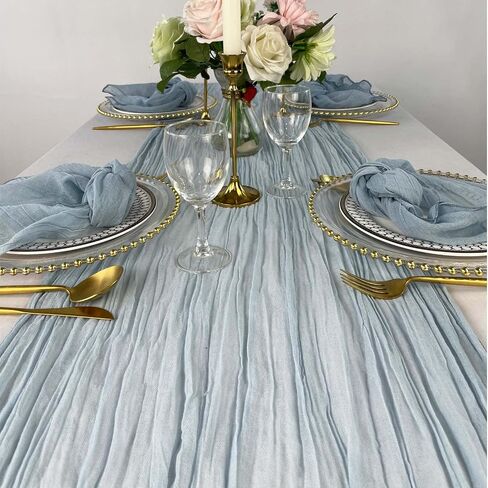 EHLDekol Cheesecloth Gauze Table Runner,Wedding Decor Arch Draping,Gauze Event Centerpiece Runner, Bridal Shower Runner(Terracotta,14ft) in Saudi Arabia