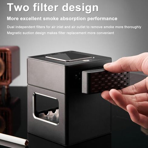 في تي ايه ار منفضة سجائر بدون دخان، منفضة سجائر مع ولاعة، منفضة سجائر USB نوع C قابلة لاعادة الشحن 3 في 1، منقي هواء منزلي متعدد الوظائف، منفضة سجائر منزلية او مكتب لازالة الدخان (اخضر) in Kuwait