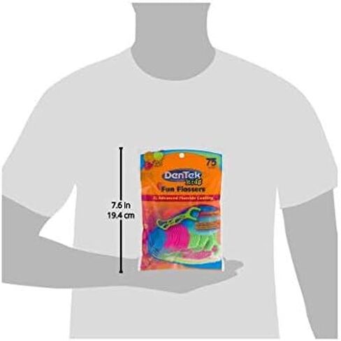 خيط تنظيف الأسنان الممتع للأطفال من DenTek | يزيل الطعام والبلاك | 75 عدد in Kuwait