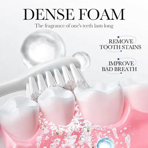 BIOAQUA 1.5X Instant Whitening Toothpaste Balance Oral Flora Whiten Gingival Protection Fresh Breath Enamel Safe 100g / 3.38oz (Descal Stain Removal (Hyaluronic Acid)) in Saudi Arabia