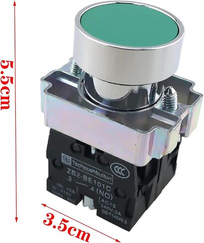 2pcs 22mm Momentary Push Button Switch Flat Head Button Switch 1NO 1NC (1 Red 1 Green) in Saudi Arabia