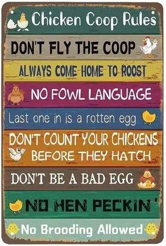 I Only Want Chickens - 8"X12" Chicken Decor Sign - Chicken Yard Decor - Chicken Toys - Chicken Coop Accessories - Chicken Gifts for Chicken Lovers - Chicken Coop Decor Aluminium for Indoor/Outdoor in Saudi Arabia