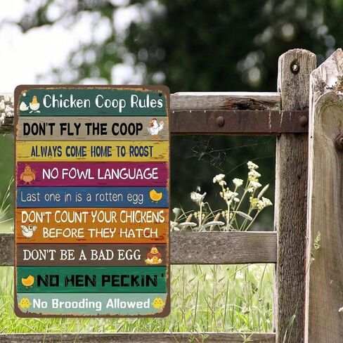 I Only Want Chickens - 8"X12" Chicken Decor Sign - Chicken Yard Decor - Chicken Toys - Chicken Coop Accessories - Chicken Gifts for Chicken Lovers - Chicken Coop Decor Aluminium for Indoor/Outdoor in Saudi Arabia