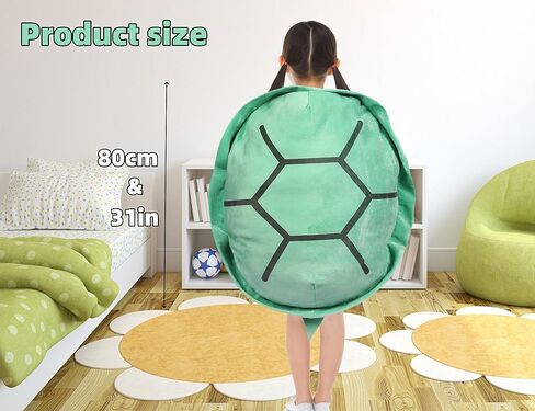 Rruonshully 40 بوصة يمكن ارتداؤها على شكل سلحفاة على شكل صدفة سلحفاة من القطيفة على شكل سلحفاة محشوة على شكل حيوان وسادة عيد الميلاد والهالوين زي Adlut in Kuwait