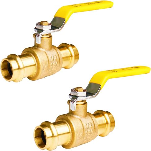 WHK 10 Pack 1/2" Press Propress Ball Valve Pro Press Ball Valve Fittings to Press into 1/2" Copper（Lead-Free,Pro Press Brass Ball Valve 1/2,10PCS) in Saudi Arabia