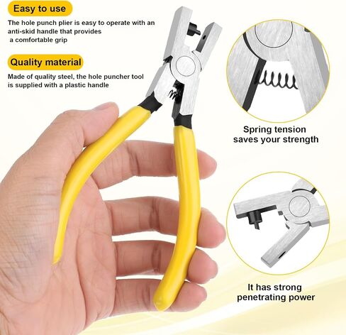 Giantree Watch Band Leather Hole Punch Plier Universal 2.0mm Wrist Belt Puncher Plier Repair Tools, Belt Hole Puncher for Leather Shoes Fabric DIY Crafts Dog Collars in Saudi Arabia