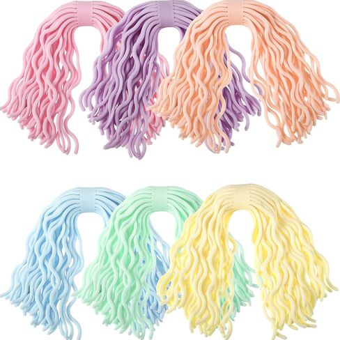 6 Pieces Ramen Noodle Fidget Toy Stretchy Spaghetti Ball Ramen Noodles Sensory String Toy for Stress Relieve Early Education for Birthday Party Valentine's Day Easter Basket Stuffing (Multicolor) in Saudi Arabia
