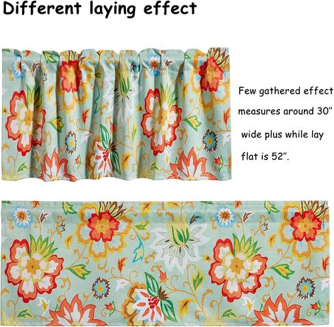 Country Rustic Kitchen Curtains, Vintage Boho Farmhouse Short Curtains Small Half Window Curtains for Bedroom Kitchen Bathroom, Cottagecore Blackout Privacy Curtain Tiers 36 Inches 2 Panel in Saudi Arabia