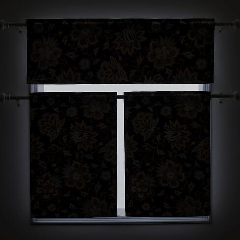 Country Rustic Kitchen Curtains, Vintage Boho Farmhouse Short Curtains Small Half Window Curtains for Bedroom Kitchen Bathroom, Cottagecore Blackout Privacy Curtain Tiers 36 Inches 2 Panel in Saudi Arabia