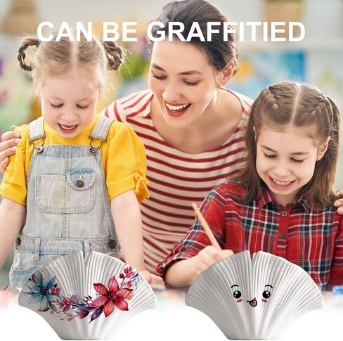 White Seashell Vase, Ceramic Vase for Home Decor Matte Maple Leaf Bud Vase Boho Bookcase Bookshelf Decorative Vase for Pampas Grass Vase for Centerpieces Floor Bouquet Decor in Kuwait