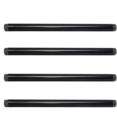 4pcs 1/2 Inch Malleable Black Floor Iron Flange DN15, Three Holes Flange Iron Pipe Floor Fitting Plumbing Threaded Flange DIY Wall Industrial Steampunk Furniture Vintage Retro Decor in Saudi Arabia