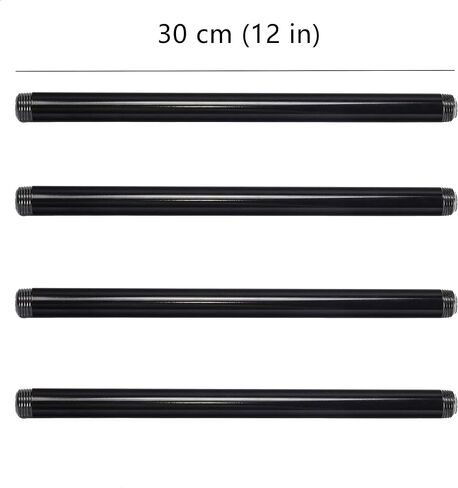 4pcs 1/2 Inch Malleable Black Floor Iron Flange DN15, Three Holes Flange Iron Pipe Floor Fitting Plumbing Threaded Flange DIY Wall Industrial Steampunk Furniture Vintage Retro Decor in Saudi Arabia