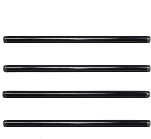 4pcs 1/2 Inch Malleable Black Floor Iron Flange DN15, Three Holes Flange Iron Pipe Floor Fitting Plumbing Threaded Flange DIY Wall Industrial Steampunk Furniture Vintage Retro Decor in Saudi Arabia