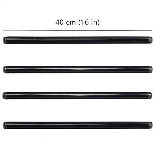 4pcs 1/2 Inch Malleable Black Floor Iron Flange DN15, Three Holes Flange Iron Pipe Floor Fitting Plumbing Threaded Flange DIY Wall Industrial Steampunk Furniture Vintage Retro Decor in Saudi Arabia